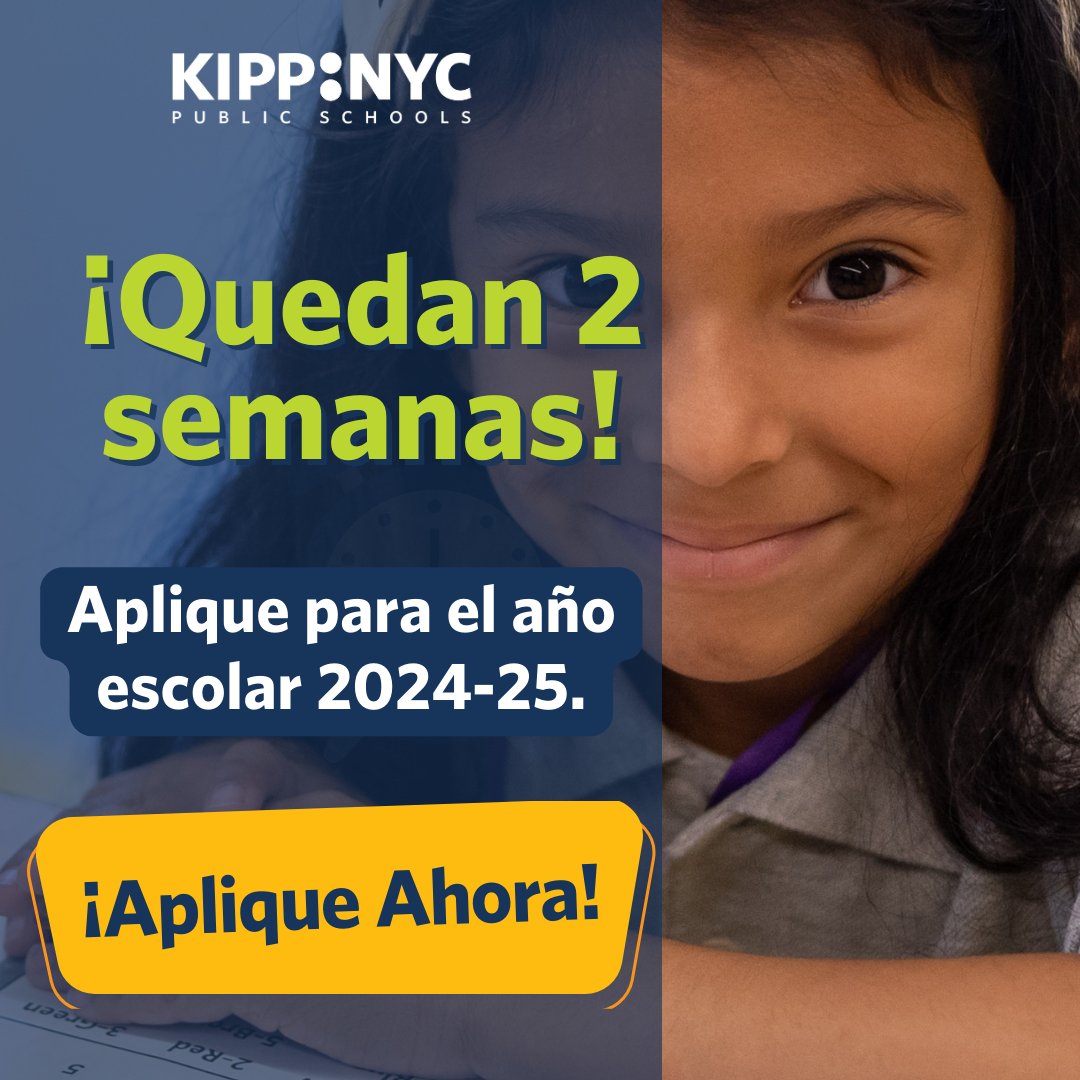 Applications are open for the 2024-25 school year! Join our joyful, academically excellent KIPP community where all students are supported academically and emotionally. #KIPPNYC kippnyc.org/enroll