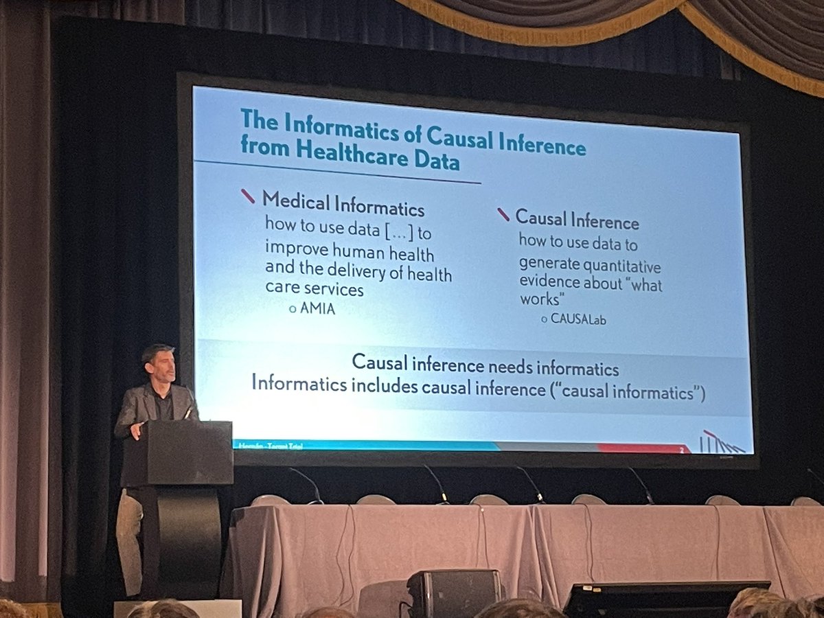 I study causal informatics. Period. Thanks @_MiguelHernan for making my future self-introduction so much easier, and for a great keynote talk with successes and failures towards reliable RWE! #IS24 #AMIA