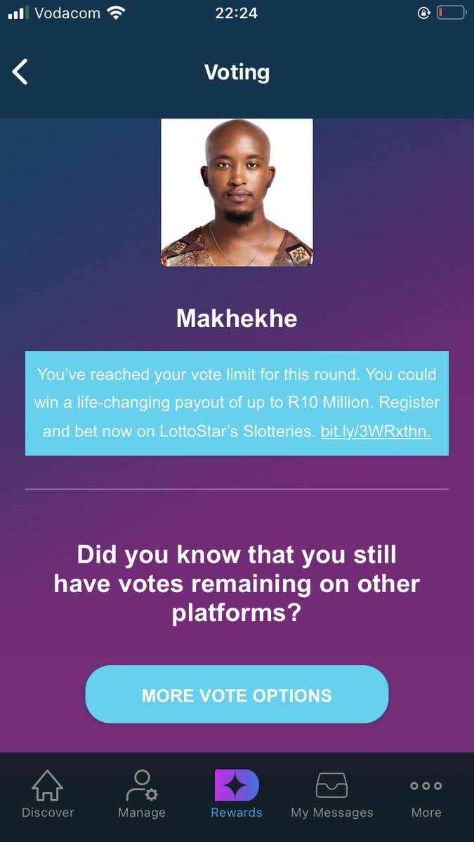 boyza84's tweet photo. @PapaaMama_Bona Makhekhe for 2m #BigBrotherMzansi #TshepoMakhekhe https://t.co/uVhsXPMFPP