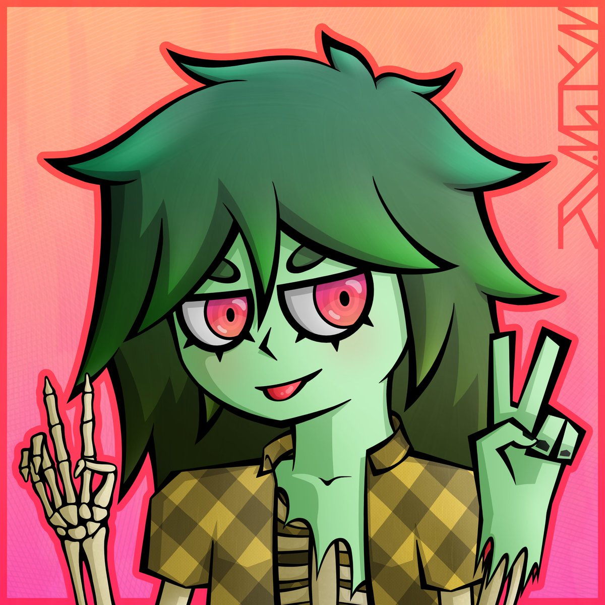 zoetheartiste's tweet photo. this is Harlowe the human (I think)
#halfdead #skeleton #zombie #oc #originalcharacter #art https://t.co/9o7zmYjZZ8