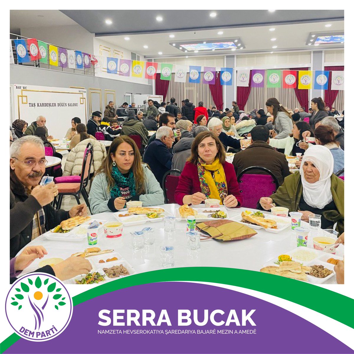 serrabucak's tweet photo. Bugün Ergani ilçe örgütlerimizin düzenlediği iftar yemeğine katıldık. Emeği geçen herkes var olsun, Ergani halkının sahiplenmesi için sonsuz teşekkür ediyoruz
#RabeDemHat https://t.co/OhADiZ6oMc