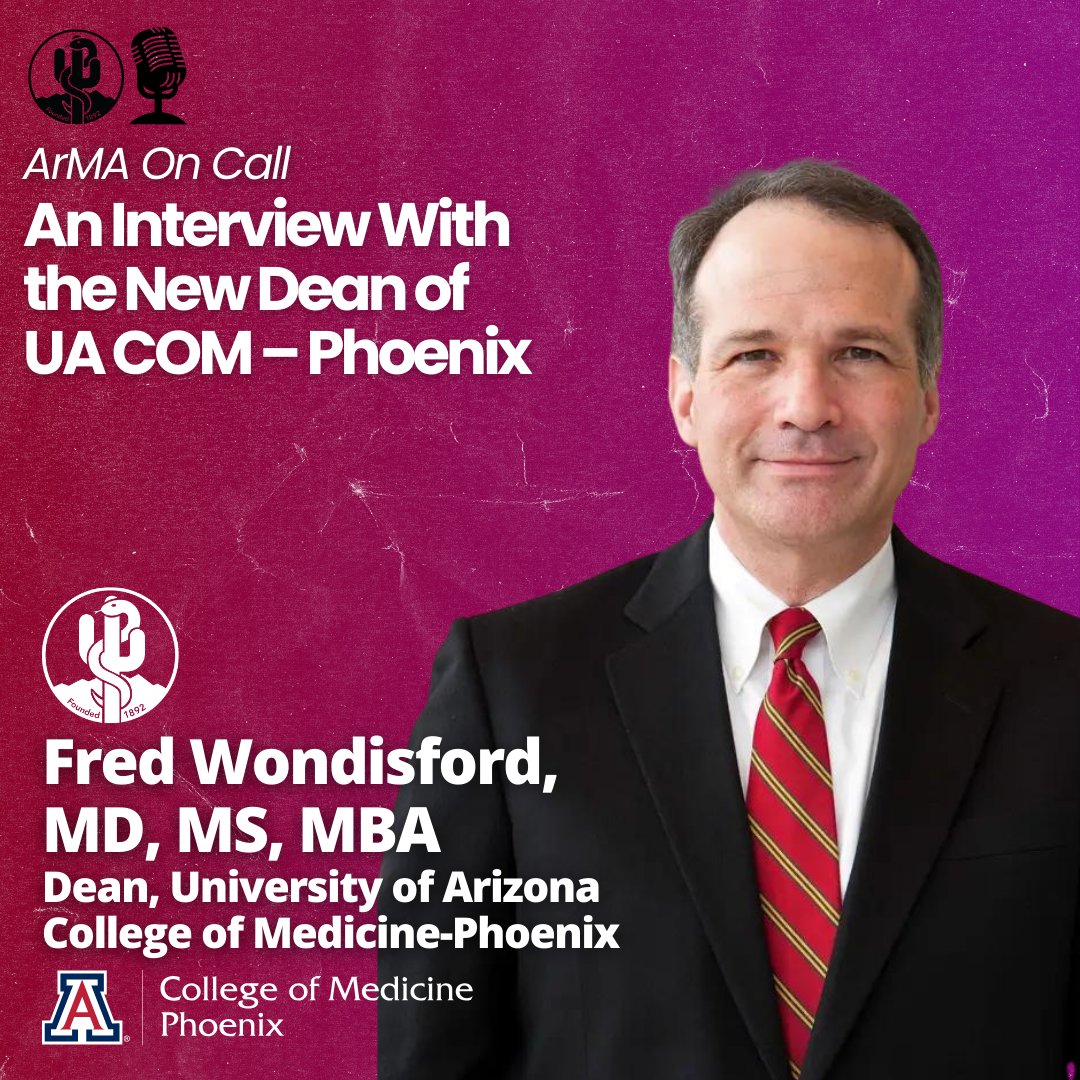 ICYMI: Dean Fred Wondisford, MD, MS, MBA, spoke with two #uazmedphx second-year students (Ariana Cano and Anna Leah Eisner). The questions asked were driven by the college's students, faculty and staff. Listen here: buzzsprout.com/1901320/146972…