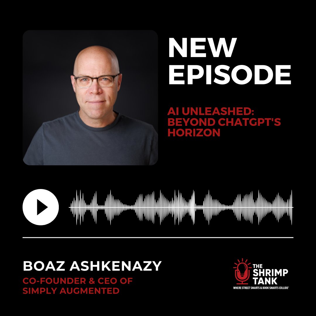 Dive into the digital deep end on our latest episode with Boaz Ashkenazy, CEO and co-founder of Simply Augmented! Check it out now! youtube.com/watch?v=3Bm2bD… #shrimptank #theshrimptank #entrepreneur #business #businessowner #leader #ceo #founder #owner