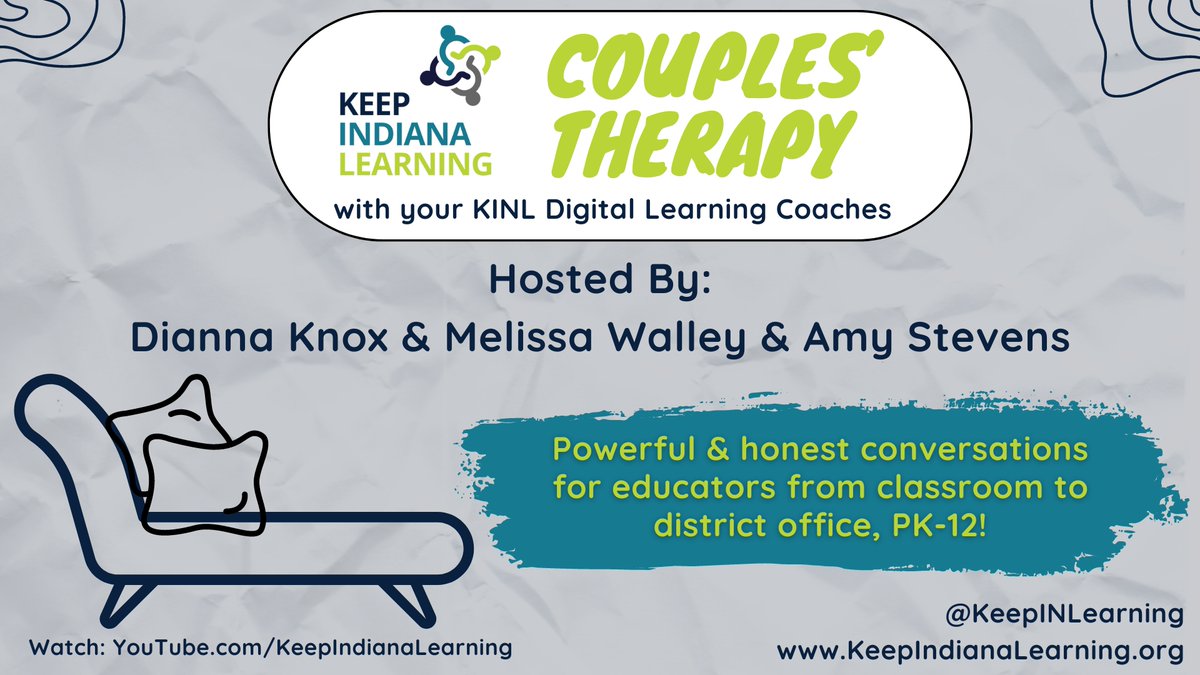 KeepINLearning's tweet image. Have you seen the Couples&apos; Therapy playlist from some of our #VirtuallyDifferent Digital Learning Coaches?  @IUStevens @Dianna_dk &amp;amp; @MelissaWalley are sharing thought provoking conversations - youtube.com/playlist?list=…