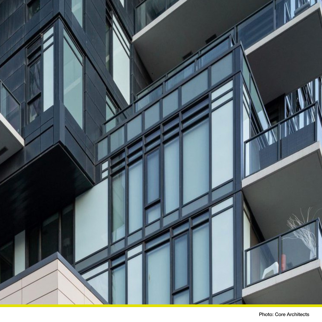 Our 6th & 10th project in Calgary, with a main tower of three intersecting rectangles with a random pattern of balconies and Quest windows brings this 31 story high-rise to life. Partners, @bradjlamb, @fortressrdi, @core_architects #WeCladSkyscrapers #architecture #calgary