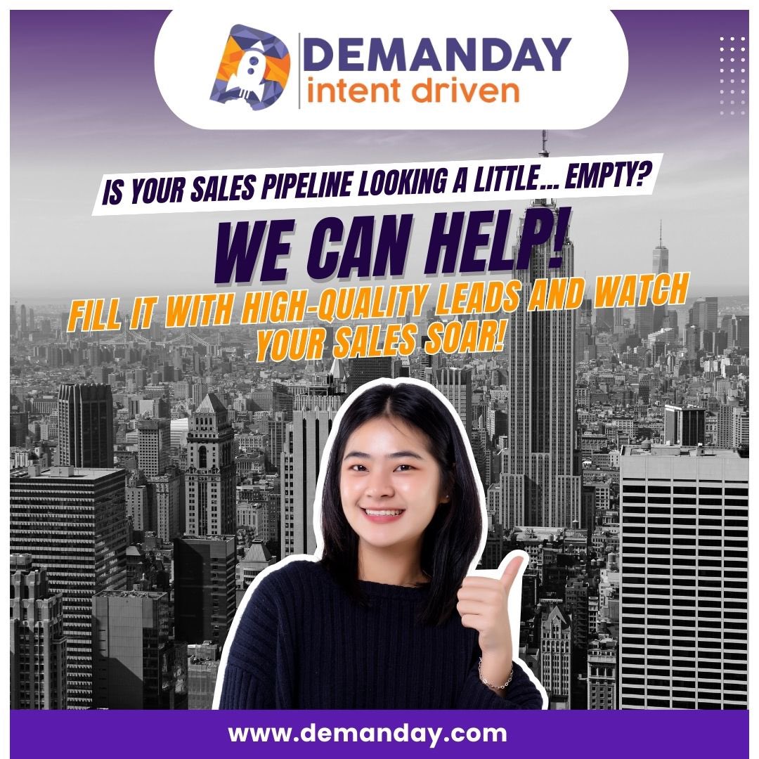 TMACode's tweet photo. Stop Wasting Time Chasing Empty Leads! Fill Your Pipeline with Happy Customers! Get a Free Consultation Today!

Link in bio

#leadgeneration #b2bleads #demanday #demandaygroup #digitalmarketing #leads #b2bmarketing #sales #qualifiedleads #salesfunnel #leadgenerationservices https://t.co/yPYNMEryYd