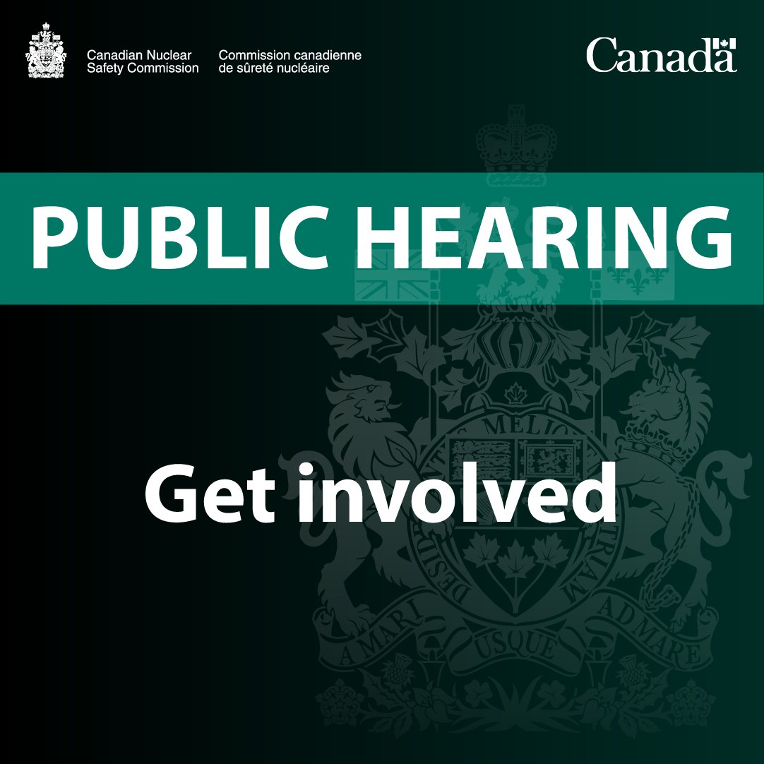 The Commission will consider @OPG’s application to renew its licence for the Darlington Nuclear Generating Station during a 2-part public hearing in 2025. Interventions are due by May 8, 2025. Details: ow.ly/hgVe50QW58N