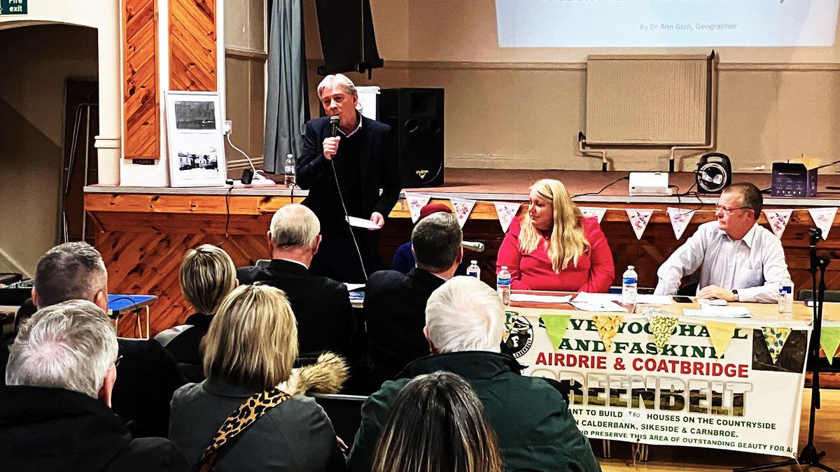 Widespread and justified opposition from people in Calderbank and Carnbroe to plans to concrete over the green belt.

The campaign led by <a href="/SwafGreenbelt/">Woodhall, Faskine & Palacecraig Conservation Group</a> has my 100% support.

Organised people can defeat organised money.