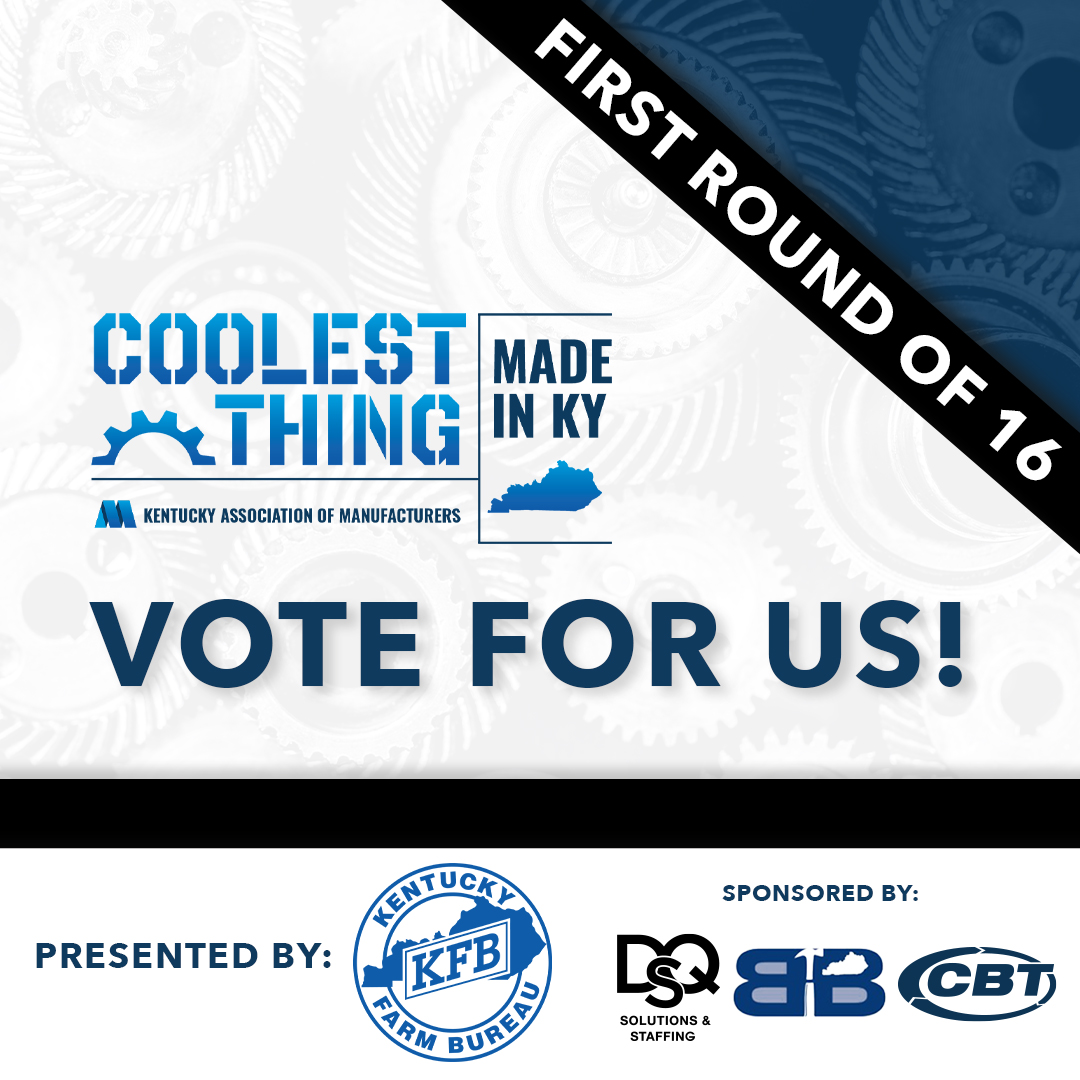 We are BEYOND excited to announce that we've made it to the next round of the Coolest Thing Made in Kentucky tournament! Thanks for your support for our Outrunner Spiral that saved babies during the infant formula shortage. Voting begins again tomorrow. #coolestthingky #kymfg