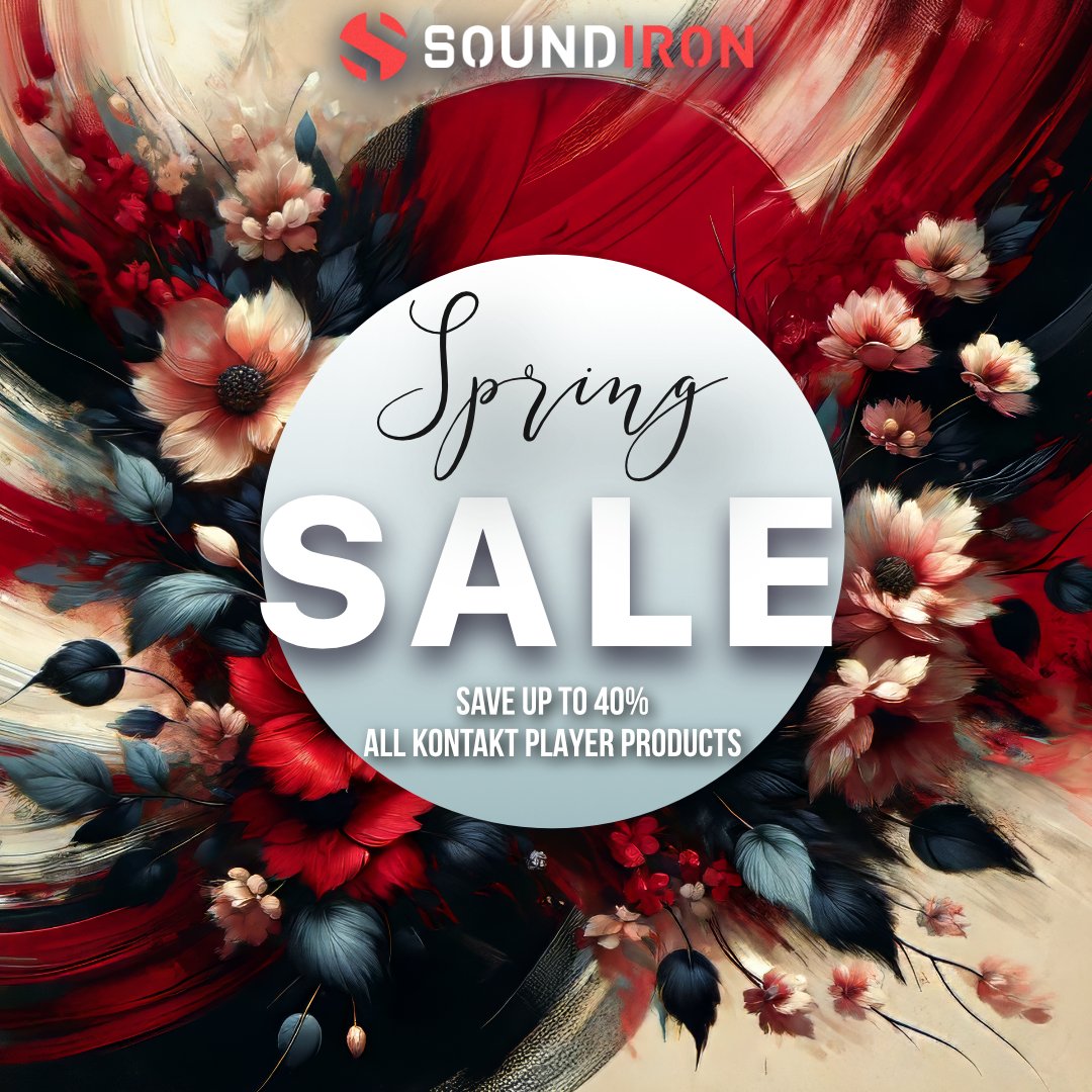 Save up to 40% on all of our Kontakt Player/NKS Libraries. Enjoy 30% off individual items, or add 3 or more of these products to cart and get an additional 10% off during our 2024 Spring Sale. soundiron.com/collections/on…