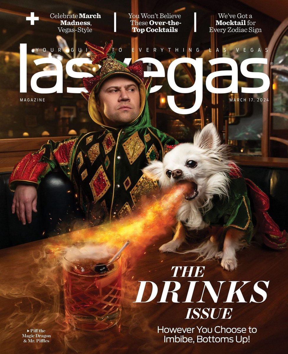 Cover model. And a magic dragon. #lasvegasmagazine #LASVEGAS