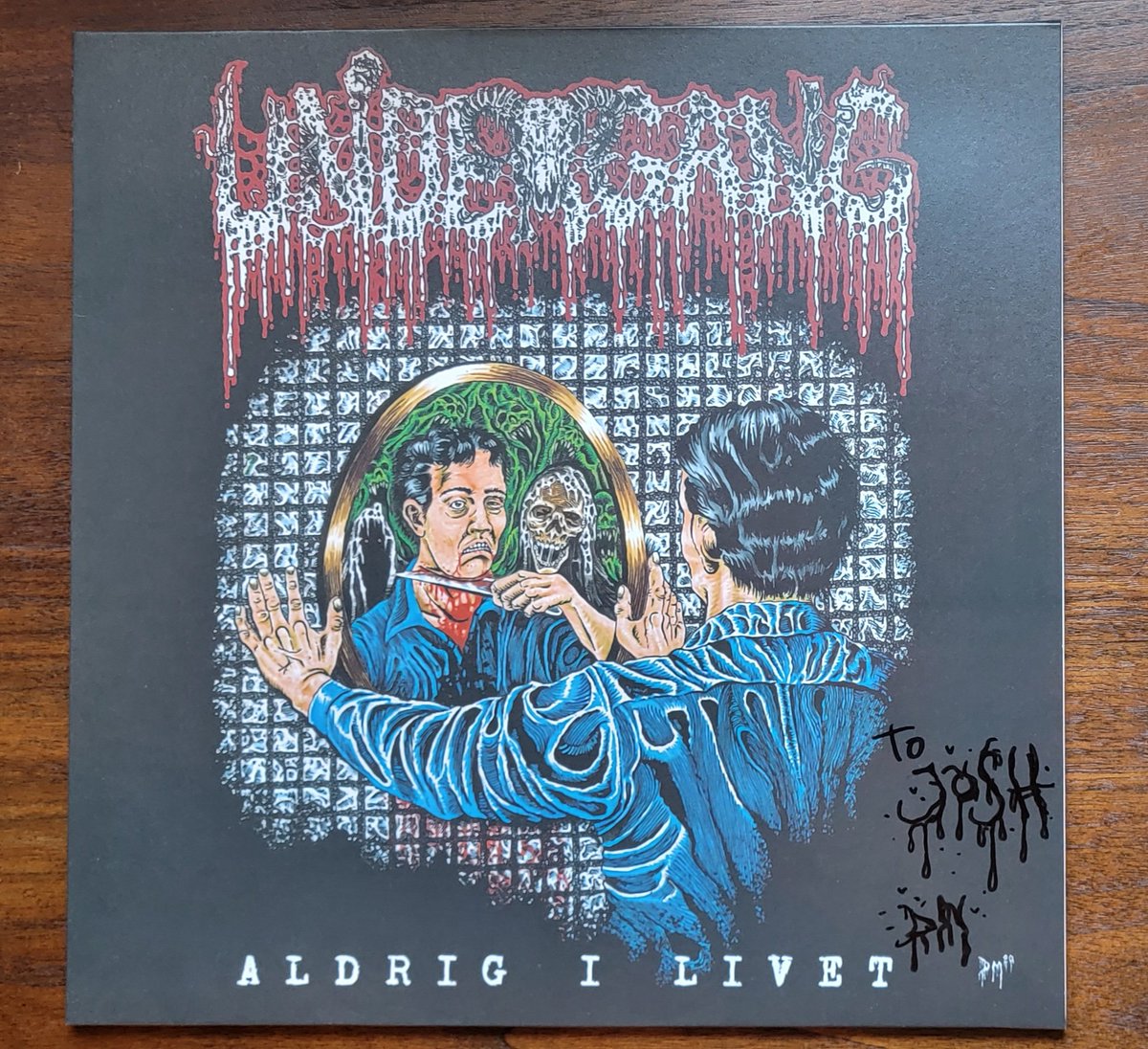 TheSonOfNun's tweet photo. Recently received these putrid slabs of plastic from the sewers of Denmark. David Mikkelsen signed vinyl copies of:

Undergang - Aldrig I Livet, Spectral Voice split, and De syv stadier af fordaerv.

#Undergang #killtown #deathmetal #deathmetalvinyl #vinylcollector #nowplaying https://t.co/XQ0J1DNQCW