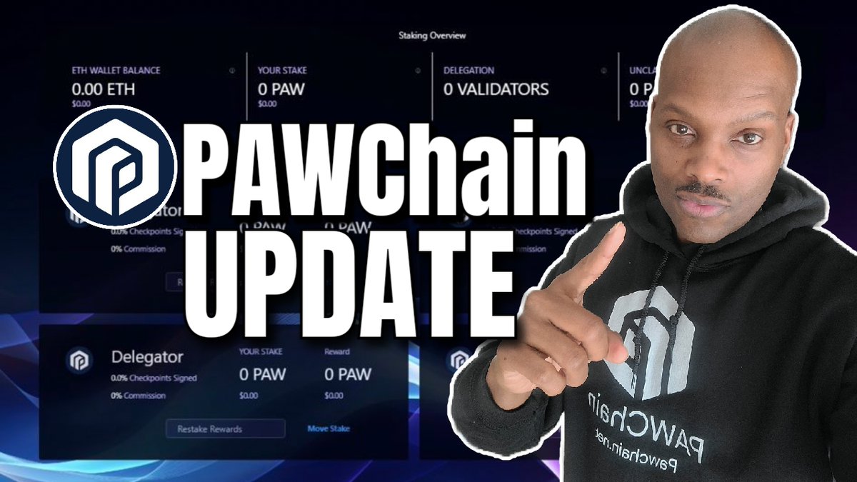 Lets catch up on some @PawChain news, shall we? 

Watch: youtu.be/93Pv5hM1b_w

$HRM $PAW $SOL #Cryptos #blockchain #CryptoX #Bitcoin #NFT #CryptoCommunity #CryptoNews #InvestorEducation #trading #PAWCHAIN