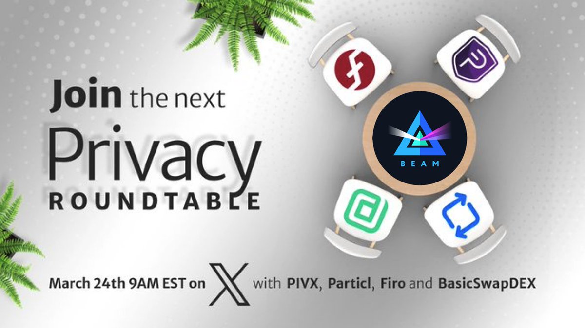 PayInBEAM's tweet photo. @firoorg @_PIVX @BasicSwapDEX @ParticlProject @beamprivacy @Dashpay here fixed it for you :P https://t.co/qnE1M74cJp