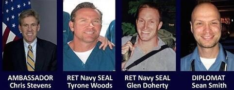 Under Pres Obama & his Sec of State, Hillary Clinton, these 4 Americans brutally lost their lives on September 11, 2012, while defending the U.S. Embassy in Libya. THAT WAS A ‘BLOODBATH!’