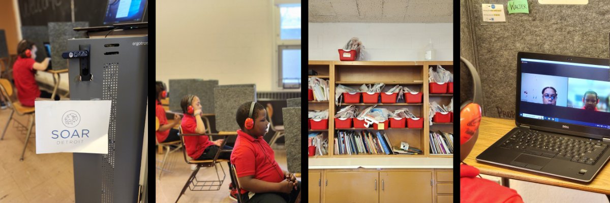 At Marcus Garvey Academy, something special is happening for 2nd and 3rd-grade students. They're diving into the world of books and stories with the help of volunteers from Soar Detroit, a program that helps kids improve their reading skills.