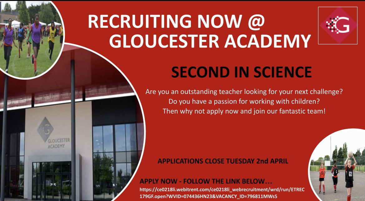 Exceptional Science teacher? Ready for your next step? We are rapidly expanding and looking for a Second in Science to join us on our climb! Please see below to apply or DM us for more information! gloucesteracademy.co.uk/vacancies/curr… @gltrecruitment @GreenshawTrust