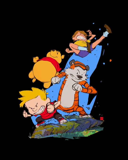 Calvin, Hobbes, Christopher and Pooh... adventures-#CalvinandHobbes #winniethepooh #christopherrobin 