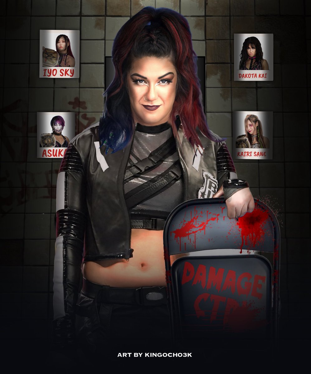 She created Damage Ctrl and She will destroy it. They’re all done for. 😈🔪@itsBayleyWWE #WWE #fanart