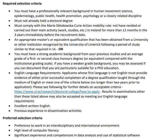 Elaine Murtagh (@elainemurtagh) on Twitter photo *PhD scholarship* on #PhysicalActivity in European youth <a href="/PessLimerick/">PESS @ UL</a> <a href="/HRI_UL/">Health Research Institute</a> supervised by Prof Ciaran Mac Donncha and I.
This is a superb opportunity to join the INDEEP <a href="/MSCActions/">Marie Skłodowska-Curie Actions</a> Doctoral Network
indeep-project.eu/vacancies
Please RT <a href="/hepaeurope/">HEPA Europe</a> <a href="/ISPAH/">ISPAH</a> <a href="/ISBNPA/">ISBNPA</a> <a href="/ISBNPA_IS/">ISBNPA I&S SIG</a> *PhD scholarship* on #PhysicalActivity in European youth <a href="/PessLimerick/">PESS @ UL</a> <a href="/HRI_UL/">Health Research Institute</a> supervised by Prof Ciaran Mac Donncha and I.
This is a superb opportunity to join the INDEEP <a href="/MSCActions/">Marie Skłodowska-Curie Actions</a> Doctoral Network
indeep-project.eu/vacancies
Please RT <a href="/hepaeurope/">HEPA Europe</a> <a href="/ISPAH/">ISPAH</a> <a href="/ISBNPA/">ISBNPA</a> <a href="/ISBNPA_IS/">ISBNPA I&S SIG</a>