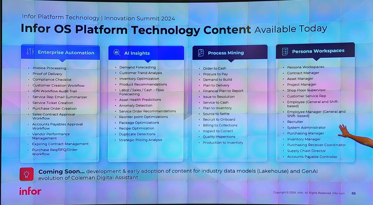And a lot.of out of the box content is showing with <a href="/Infor/">Infor</a> OS says <a href="/RickRider3/">Rick Rider</a>. 
#InforInnovationSummit