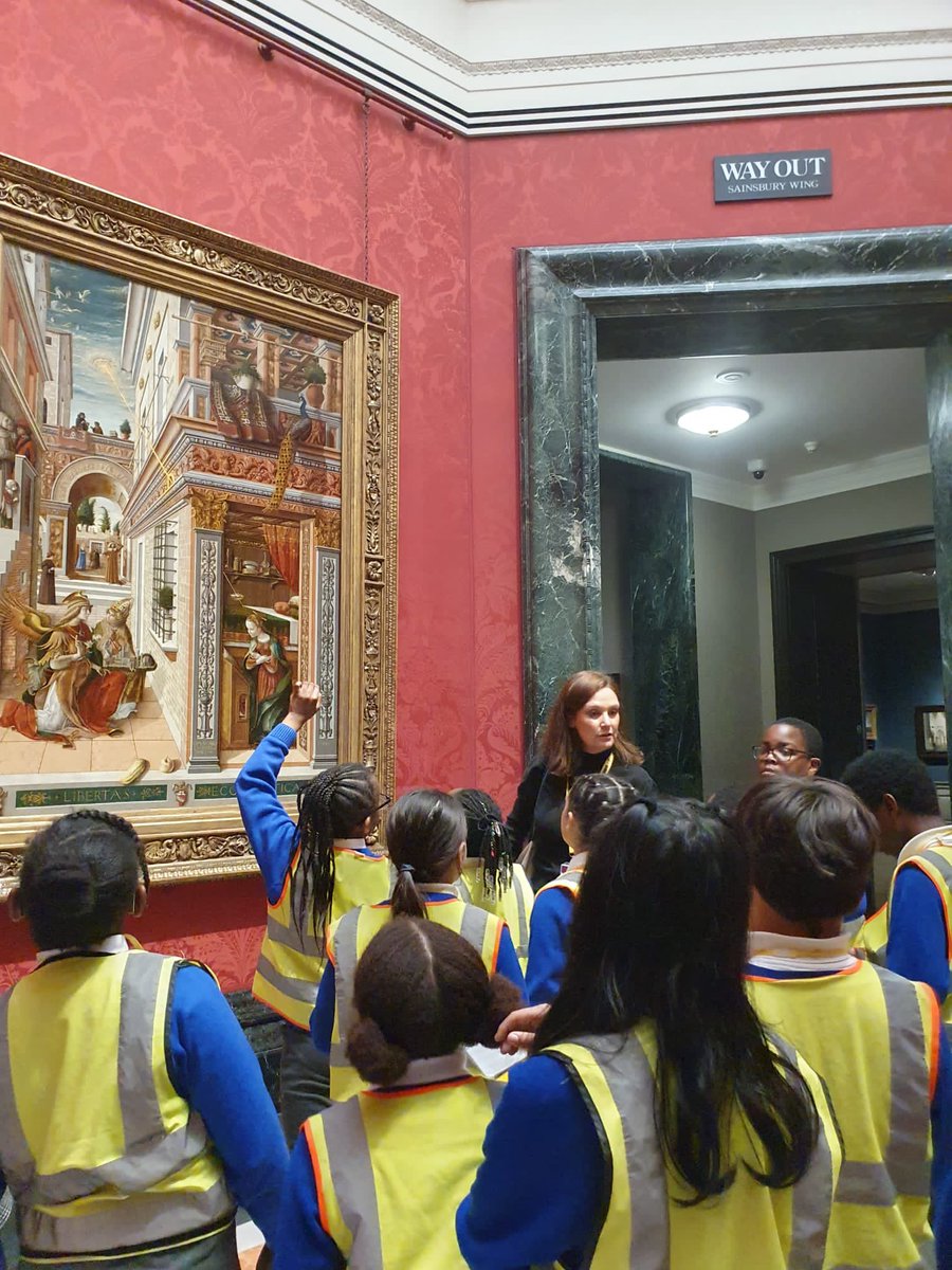 StMarys_SW8's tweet image. Year 4 had a great day exploring art at the @NationalGallery and even stumbled across a painting we have (a copy
of!) on our walls! #exploringart #artonourdoorstep