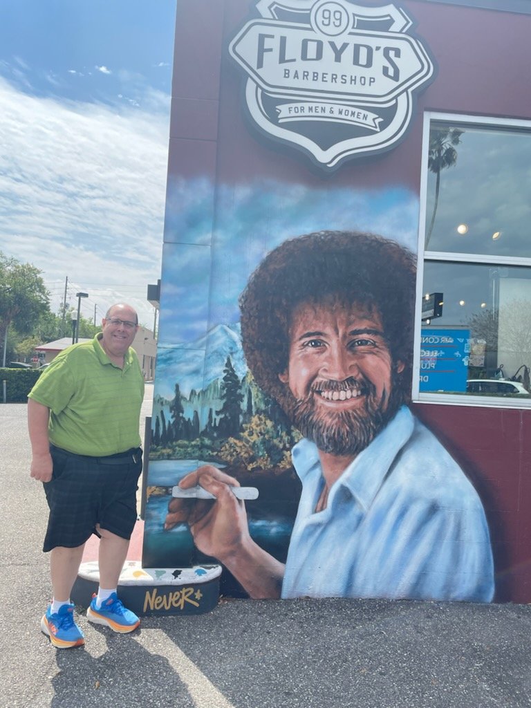 Spent morning in beautiful Winter Park neighborhood in Orlando.  Who knew it was also Mr. Roger's beautiful neighborhood and of Bob Ross! Murals by <a href="/never1959/">Jonas Never</a> #winterpark #jonasnever #orlando ##rollinscollege