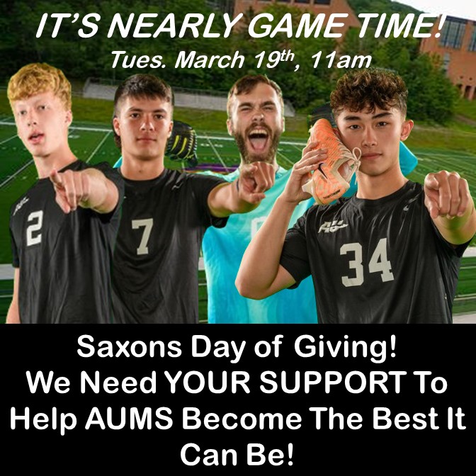 It's Almost Game Time! The Saxons Day of Giving is right around the corner and we need YOUR Support to help our group become the best it can be!

Head over to the link in our bio to see the donation page and contribute to this fantastic event on March 19th, starting at 11am!