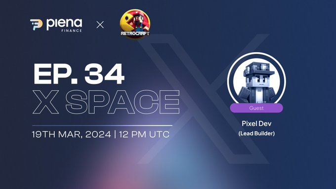 👾Don't miss AMA session from @PlenaFinance with @RetroCraftio!

#Plena is Crypto Super App Powered By #AccountAbstraction.
#RetroCraft is unique game combining classic nostalgia with modern blockchain technology.

⏰ Mar 19, 12 PM UTC
📌x.com/i/spaces/1mygn…
 
#AmaTracker
