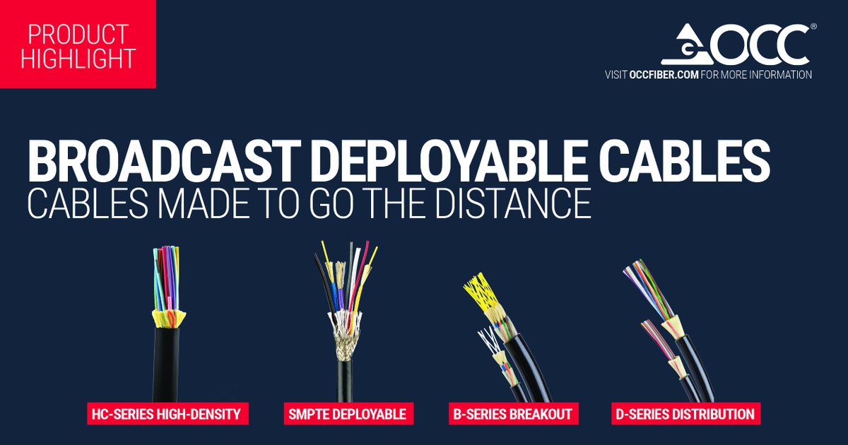 We will be exhibiting at the NAB Show in Las Vegas, NV on April 14-17, 2024 in Booth #C4144
hubs.li/Q02n9H4j0
#occsolutions #smptesolutions #broadcastsolutions #avsolutions #fiberoticcables #coppercables #connectivity #broadcastenclosures #smpteenclosures #smptecables