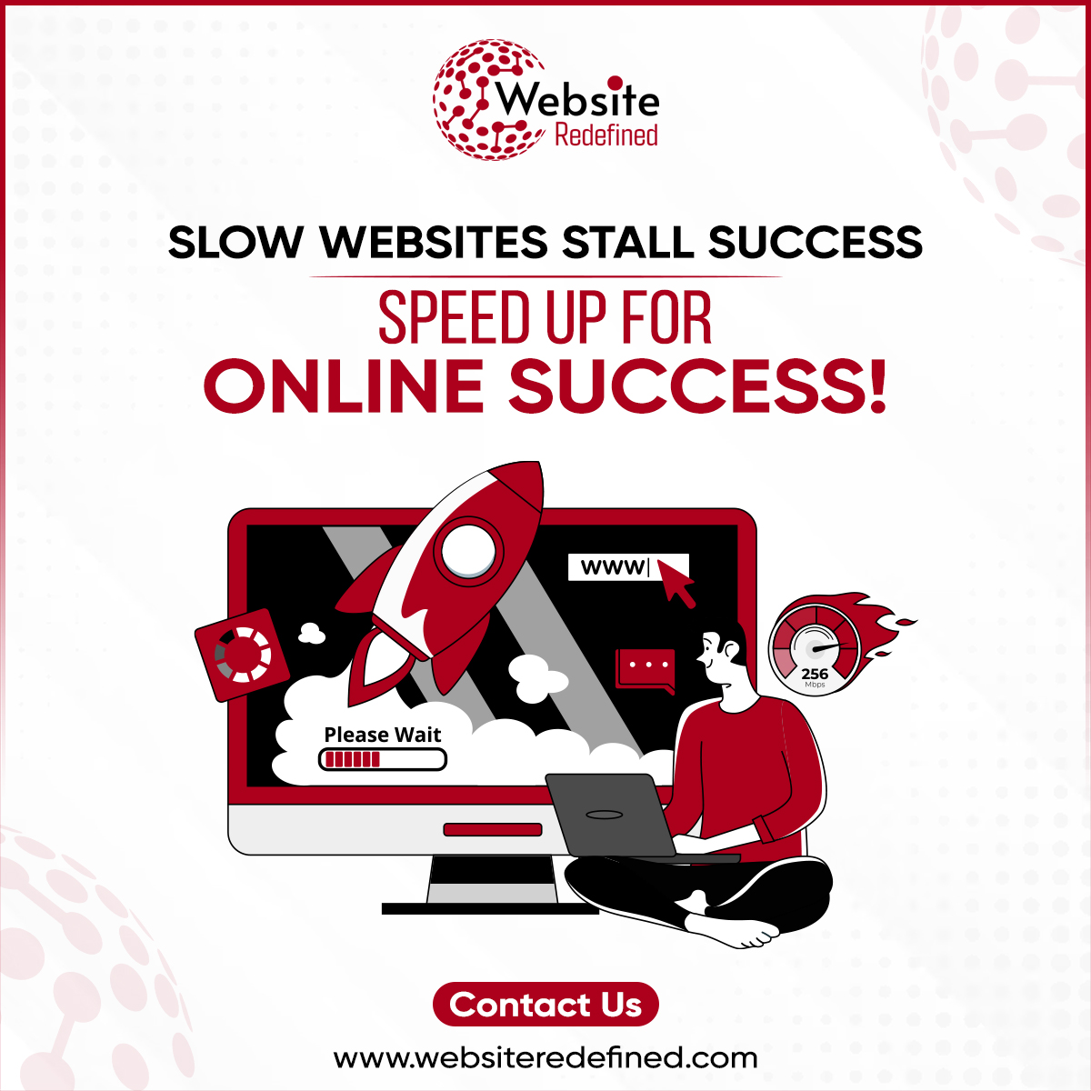 Slow website speed, fast goodbye! In the digital race, every second counts. Accelerate your website's heartbeat for engagement that captivates and converts seamlessly.

Contact Us!
websiteredefined.com

#websiteloading #websiteredefined