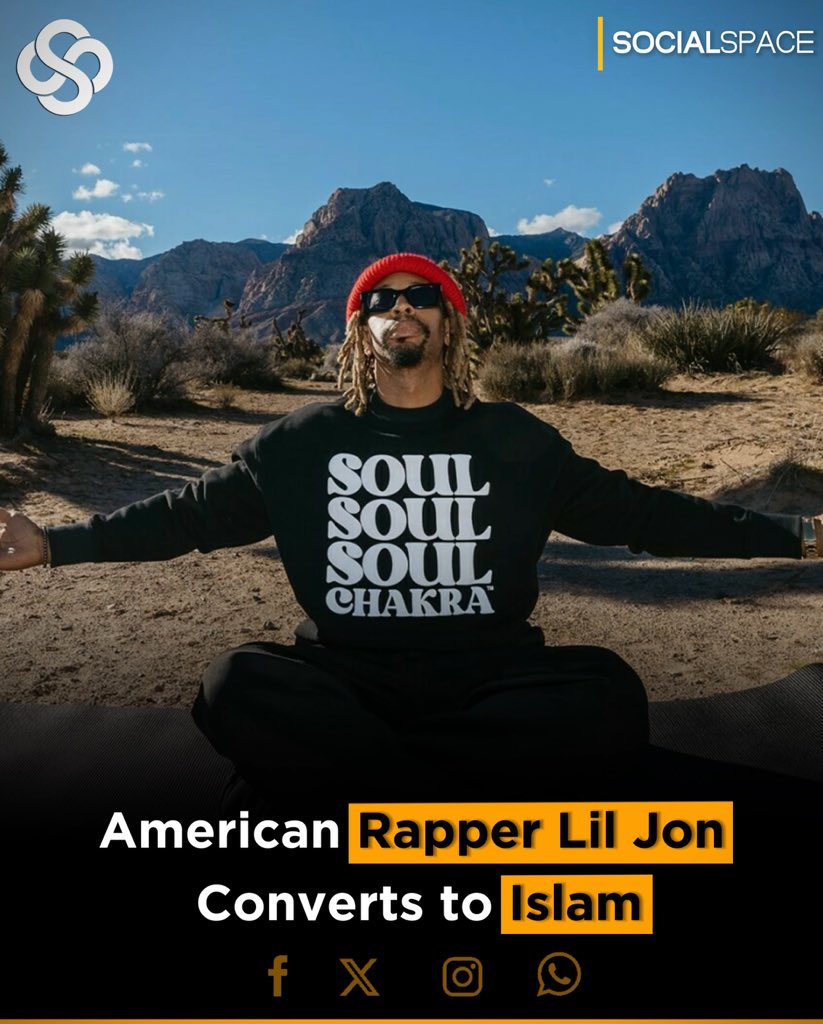 socialspacepk's tweet image. Rapper Lil Jon changed his religion to Islam at a mosque called King Fahad Mosque in California.

#LilJonConverts #Socialspace
#IslamicConversion
#HipHopToIslam