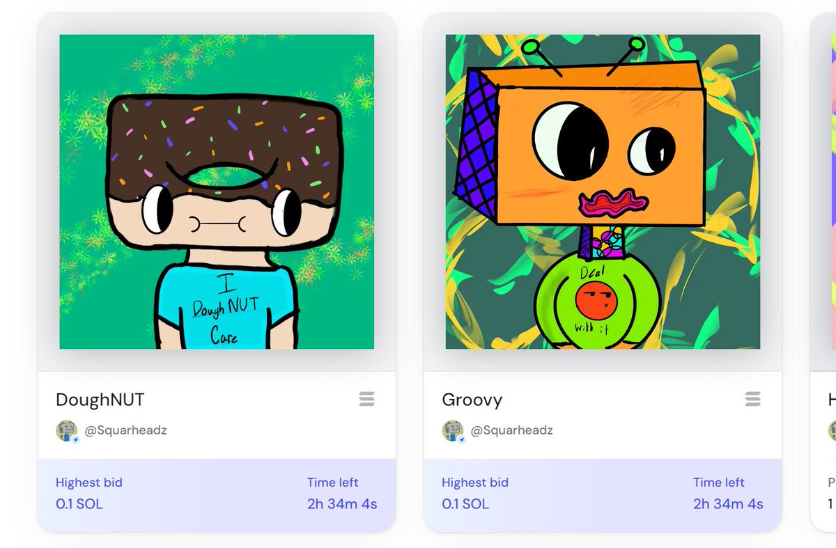 Only 2 hours left for This week's Auction!!! Don't miss out! 

exchange.art/squarheadz/nfts

Also... it is my birthday tomorrow.