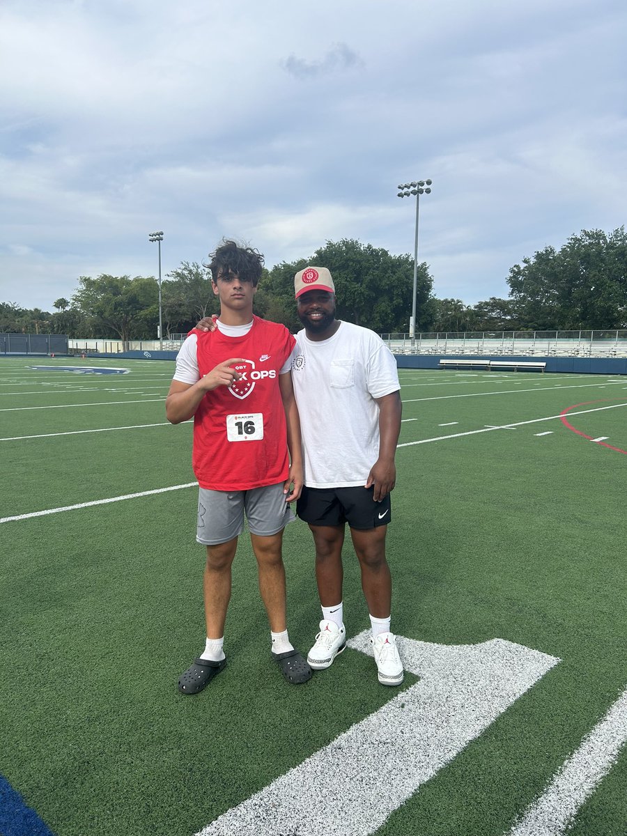 Had a great time today getting better and working on myself during the black ops camp!! Thank you @QuincyAvery @stallionsfb @AHPBAthletics @KristinaShahin @CoachCoby_10