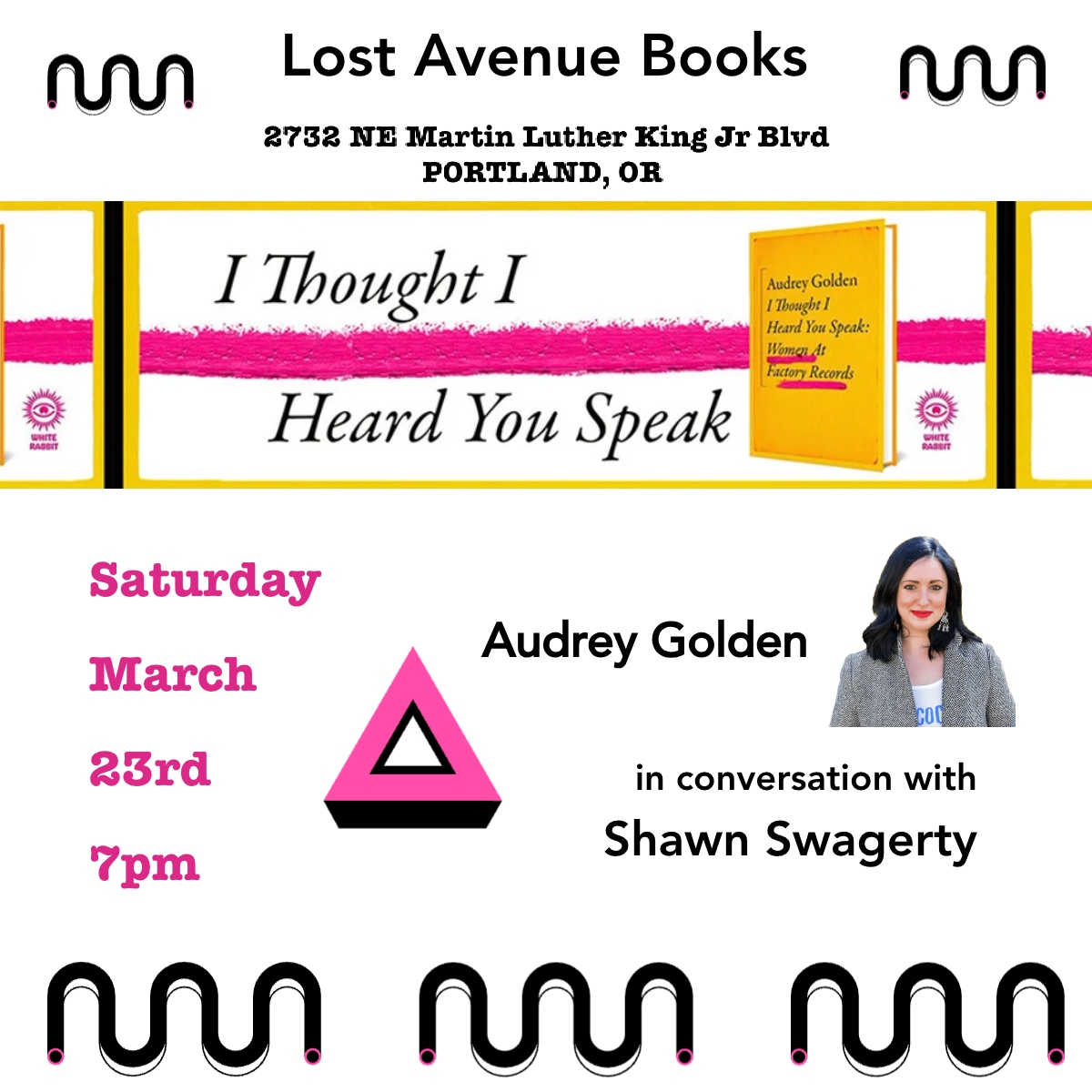 Seattle + Portland, I'm coming to you in less than a week to celebrate the women of Factory Records in I THOUGHT I HEARD YOU SPEAK. Join me for in-conversation events and book signings in the Pacific NW March 21 + 23! @WhiteRabbitBks @HachetteUK @HachetteUS @orionbooks