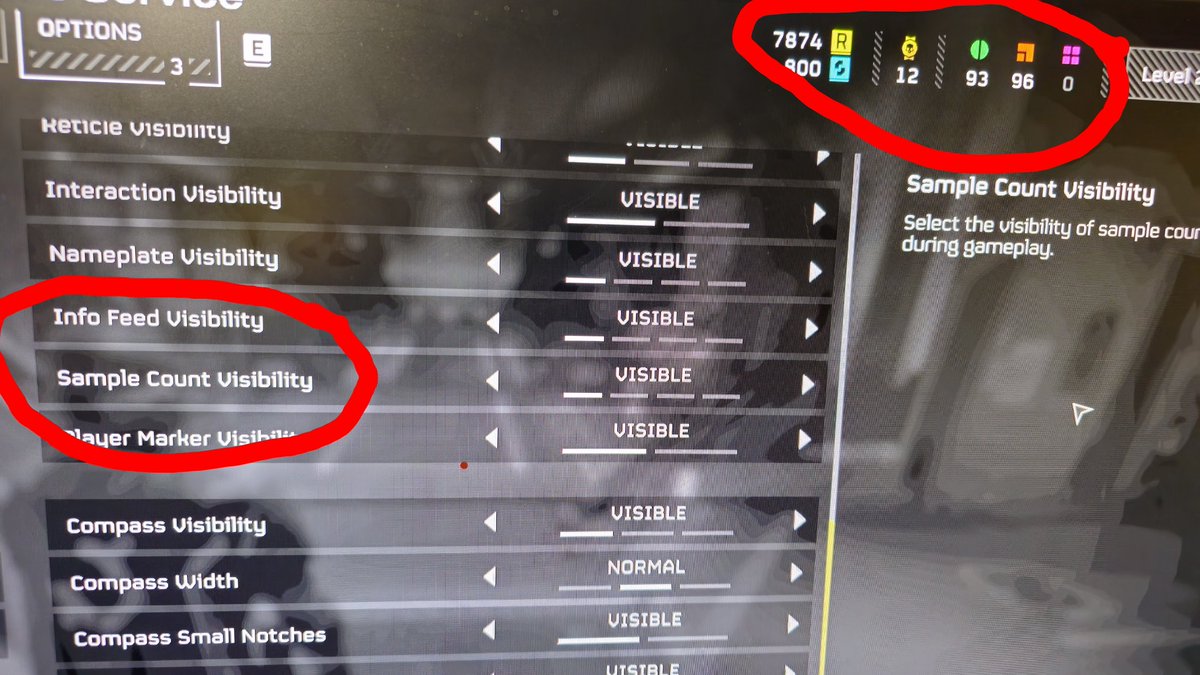 MadResults_'s tweet photo. @helldivers2 I never see my samples in game. I have them visible in the settings. Plz help https://t.co/fO3OPWQnxs