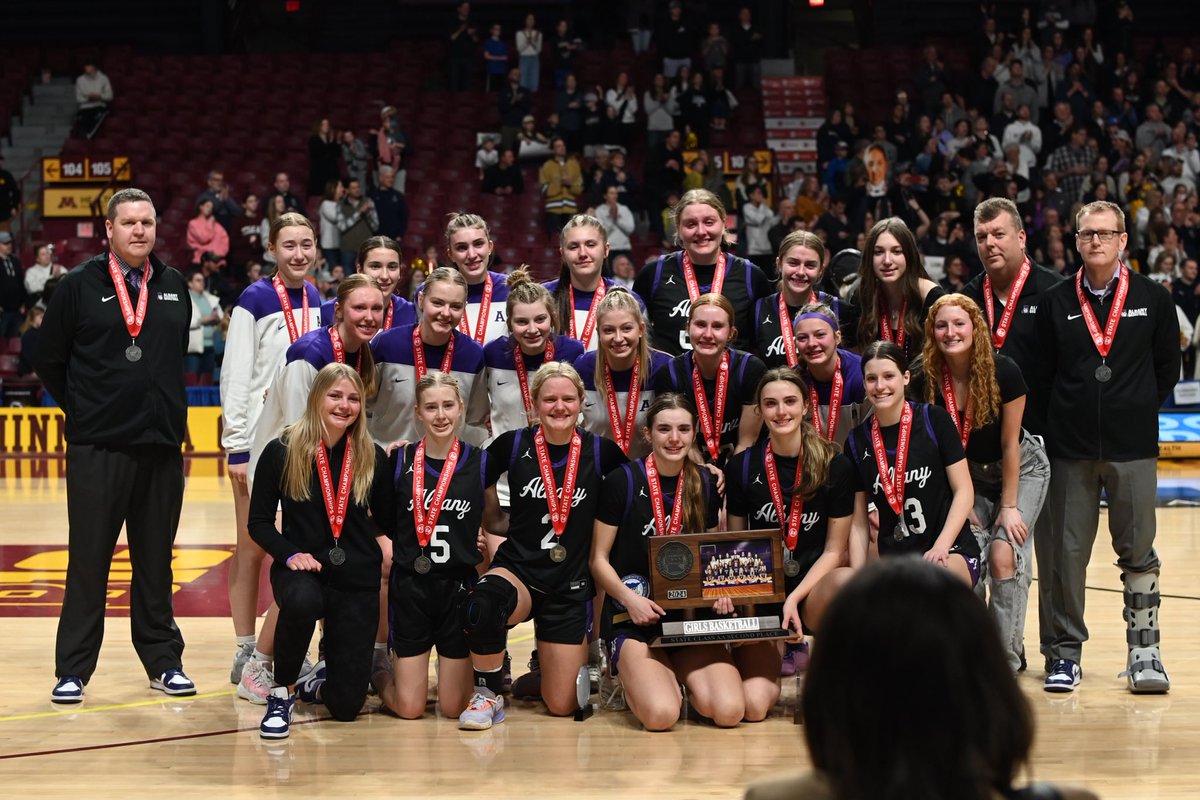 StarPost_1's tweet photo. In an exciting, back-and-forth Class AA championship  that will not be forgotten anytime soon, No. 2 Albany fell in the final seconds to No. 1 Providence Academy 81-78 at Williams Arena.

The Huskies will return home with 2nd place medals after another astounding season of hoops. https://t.co/XKesKXqKX4