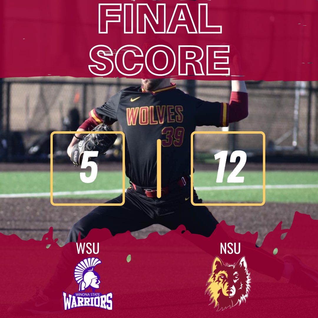 WOLVES WIN!!!

Drew Burkholder gets the win going 6 innings. Karson Hesser goes 3-5, Friedges, Schmidt, Weidner, Benevides and Wedwick all add two hits. 

#GoWolves 🐺