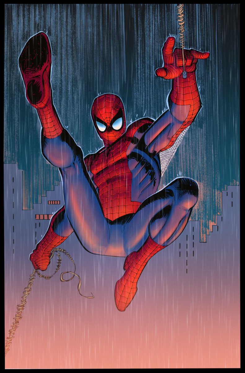 A Spider-Man I colour for an @ColorJams agesssss ago… Lines by John Romita Jr #SpiderMan #ComicArt #ComicColorist #illustration