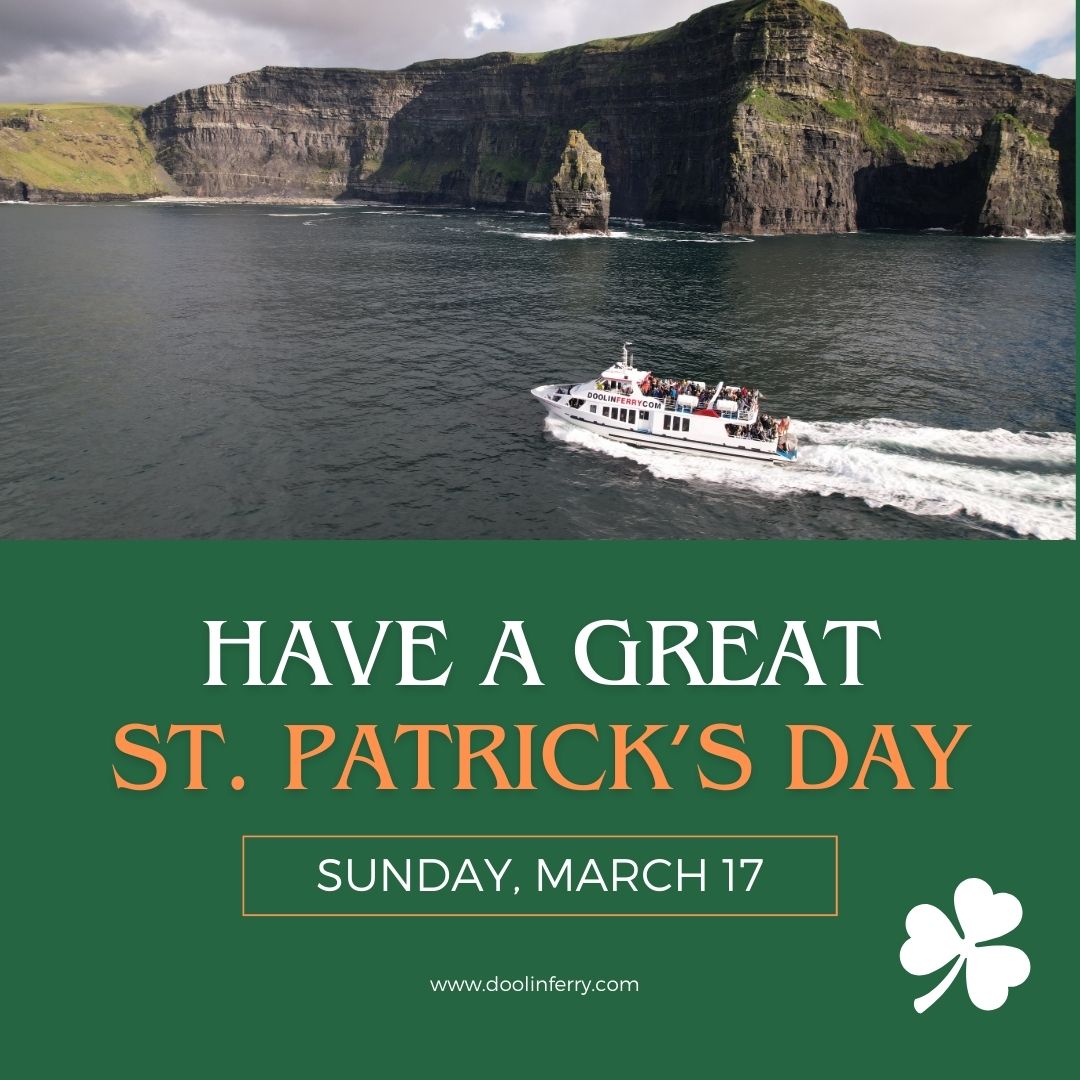 ☘️ Happy St.Patrick's Day ~ Lá fhéile Pádraig sona dhaoibh! Where will you celebrate all things Irish today? #StPatricksDay2024 #StPatricksDay #cliffsofmoher #doolinferry #visitireland #ireland #keepdiscovering