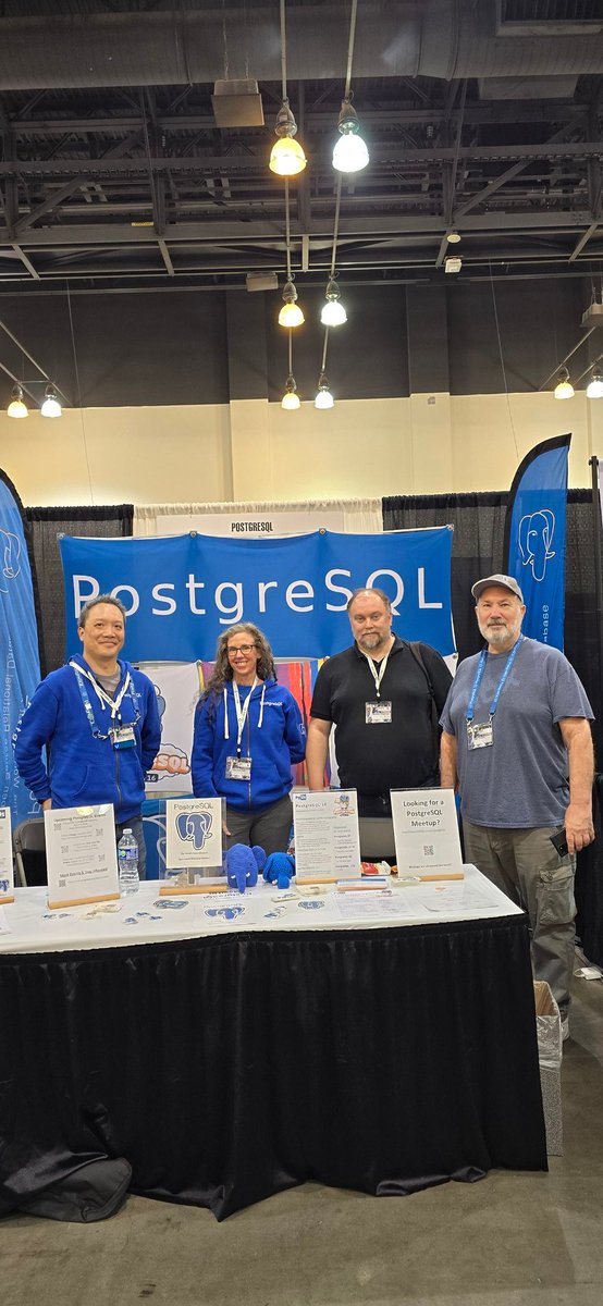 The #PostgreSQL booth at @socallinuxexpo 2024!

@markwkm @gorthx @magnushagander @josepheconway 

@PostgreSQL #SCaLE21x