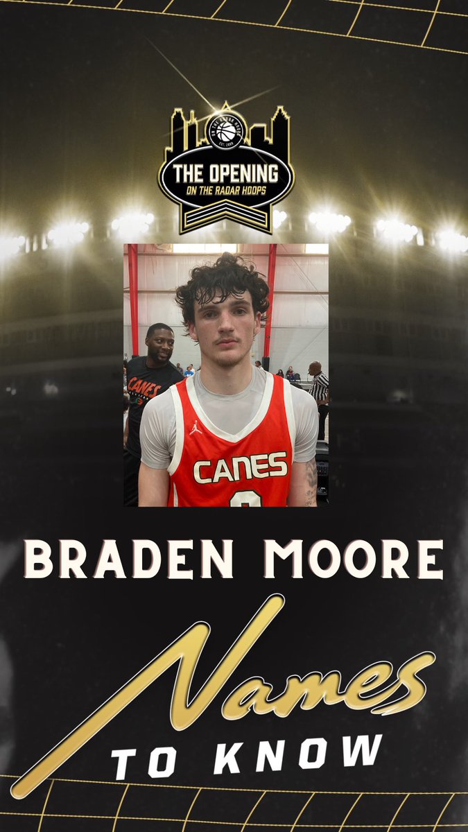 Shun Williams (@ontheradarhoops) on Twitter photo OTR The Opening
Buzz generating around ‘25 PG Braden Moore this weekend.
He’s building off a stellar showing at the <a href="/SHReport/">SouthernHoopsReport</a> last weekend. He sinks a 3 with a minute left to tie the game. Setting the stage for a last possession win.
We expect to hear Moore’s name often this OTR The Opening
Buzz generating around ‘25 PG Braden Moore this weekend.
He’s building off a stellar showing at the <a href="/SHReport/">SouthernHoopsReport</a> last weekend. He sinks a 3 with a minute left to tie the game. Setting the stage for a last possession win.
We expect to hear Moore’s name often this