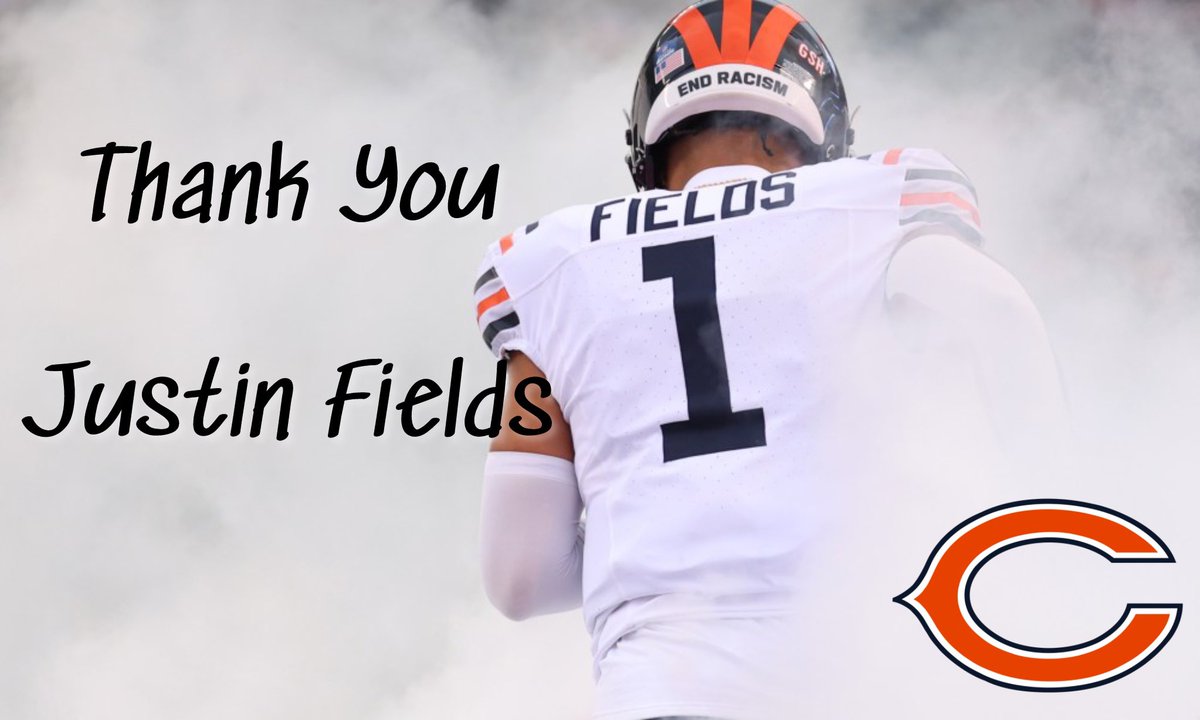SadeekCreates's tweet photo. Thank You Justin Fields, for giving everything you had to the City of Chicago and the most passionate fanbase in the NFL 🙏🏾 https://t.co/bJb9Z5pzkf
