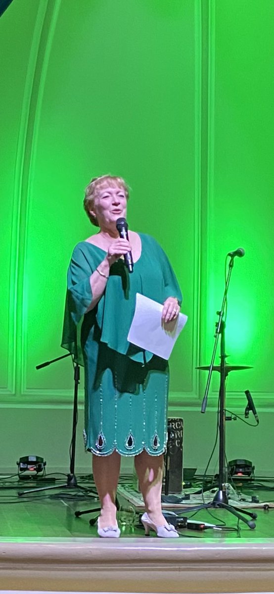 DeeNeeson1's tweet photo. Our wonderful ambassador @CarolineofIE @IrishEmbMalta speaking at the #IrishBusinessNetwork St. Patrick’s Dinner - we tried to get her to sing but she was having none of it! A great evening all round. https://t.co/5770ocJ5Yn