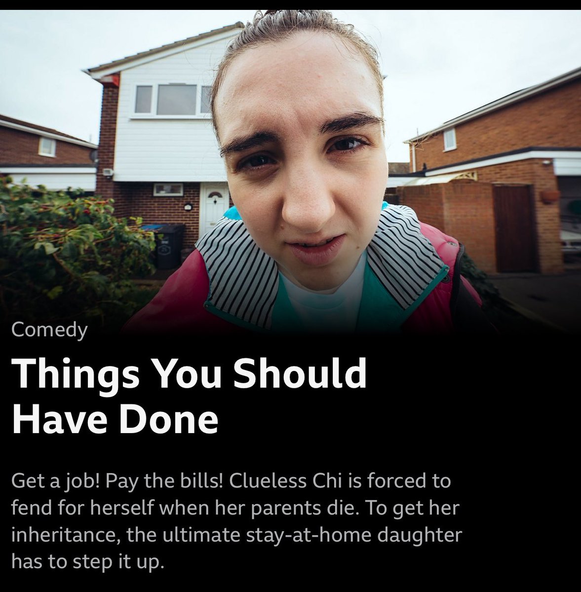 Comedy fans who follow me need to watch Things You Should Have Done on BBC iPlayer. A bit dark, twisted and very very funny. Best Brit comedy since Stath Lets Flats. @chiwithaC is a unique comic voice and Selin Hizli is excellent (all the cast are in fact). Highly recommend it!