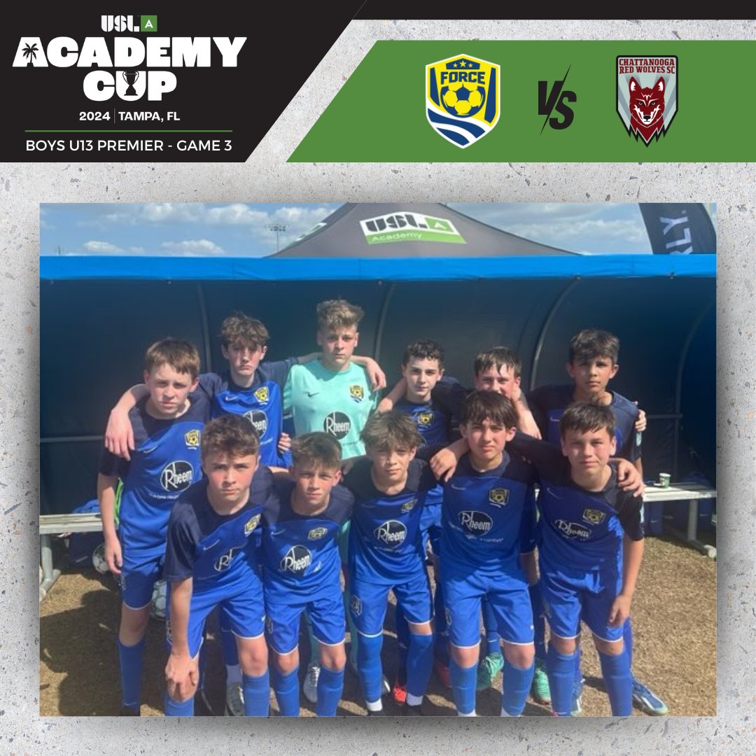 ClevForceUSL's tweet photo. Our U13 @ClevForceUSL Academy Boys followed suit with our U20 Boys and earned a spot in the U13 Premier Division Final after a 2-0 win over Chattanooga Red Wolves SC!

Shout out to Ronan De St Aubin &amp; Grayson Jenkins earning Men of the Match!

Good Luck in the Final Boys! #chirp https://t.co/1WLEIc8RRH