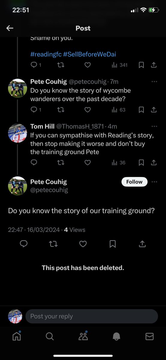 @petecouhig @CentralJoe1 @EFL Why you deleting this one fella no spelling errors here