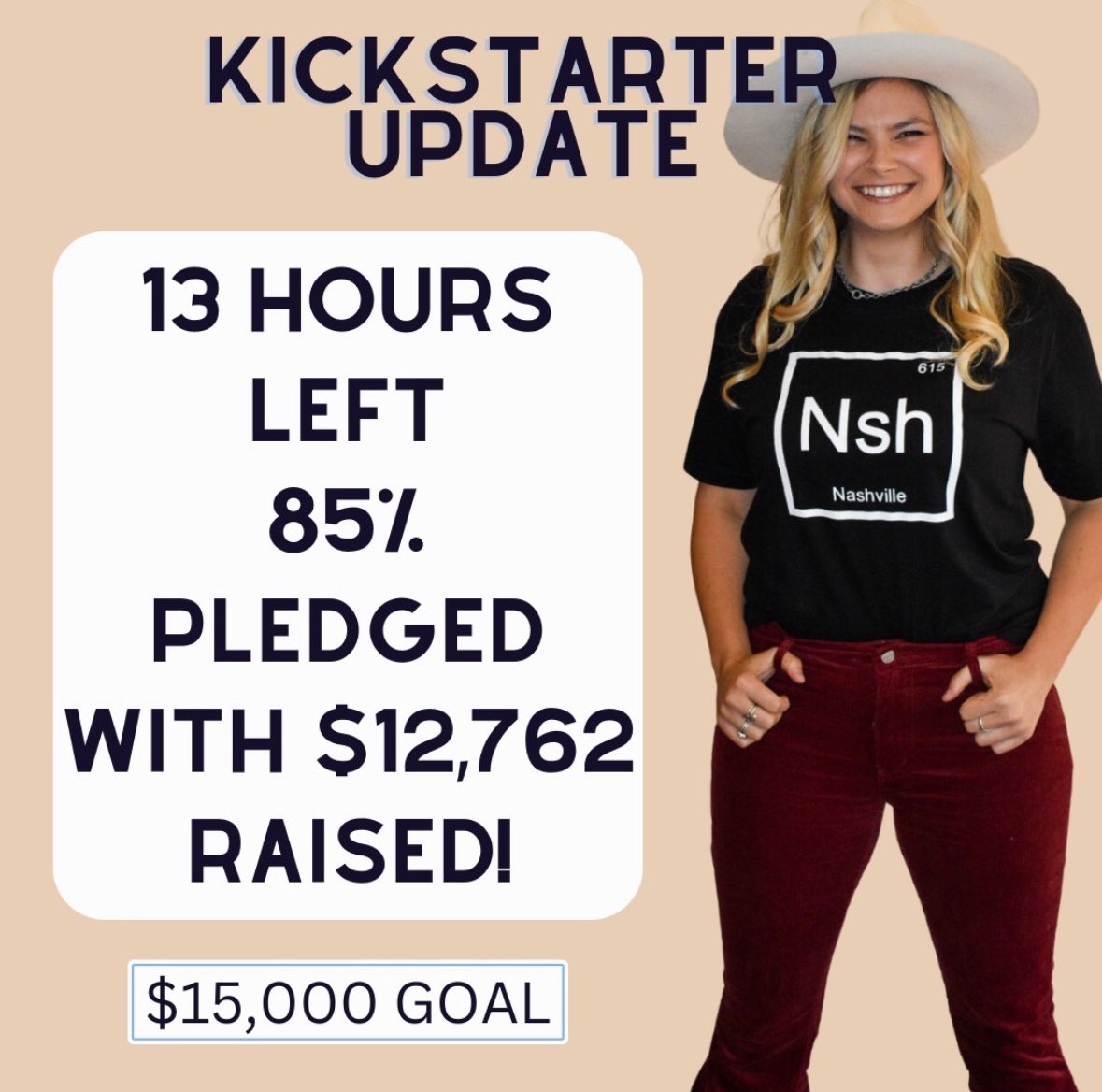 allisonasarch's tweet photo. SO SO SO CLOSE Y’ALL! IF YOU’D LIKE TO HELP SUPPORT MY SOPHOMORE ALBUM… please consider pledging here: https://t.co/TEYK3ekMhp https://t.co/KB5NDceZRC
