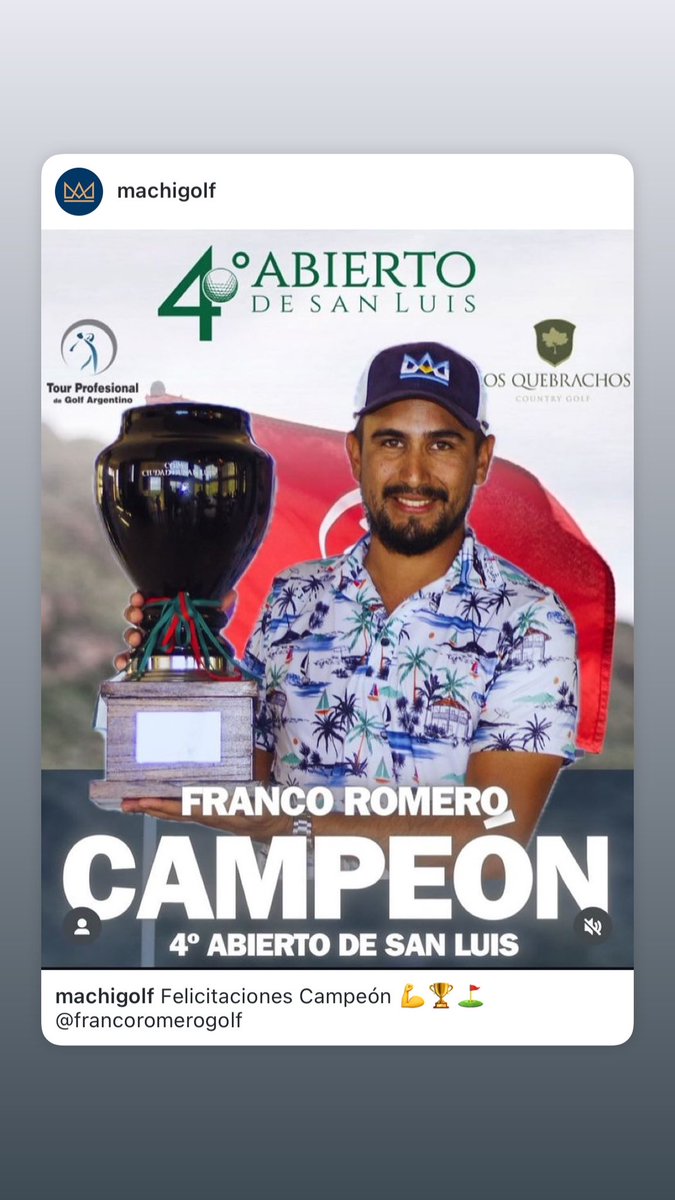 MachiGolf's tweet photo. Franco Romero es el CAMPEÓN 🏆 https://t.co/6xENI1iLwD
