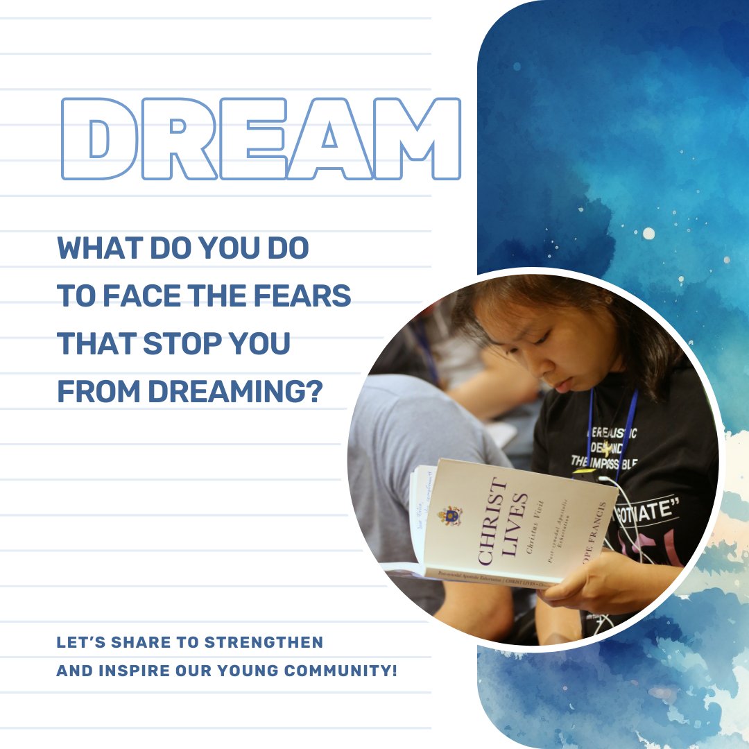 We want to hear from you! How long can we make this thread if you answer below? Let’s share to strengthen and inspire our young community! #ChristusVivit #Dreamers #DareToDream @LaityFamilyLife